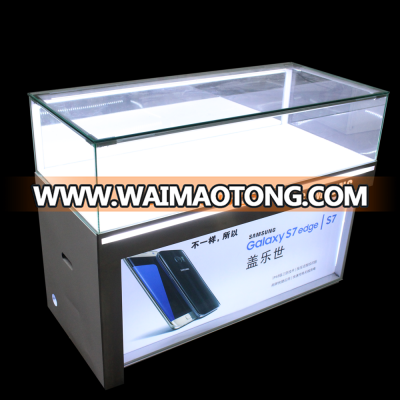 Professional manufacture cell phone accessory display mobile phone counter anti-theft display table